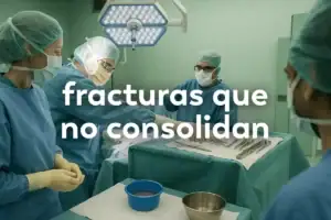 Cirujanos y traumatólogos operando una pseudoartrosis