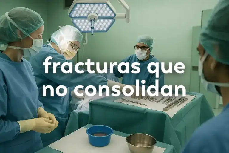Cirujanos y traumatólogos operando una pseudoartrosis